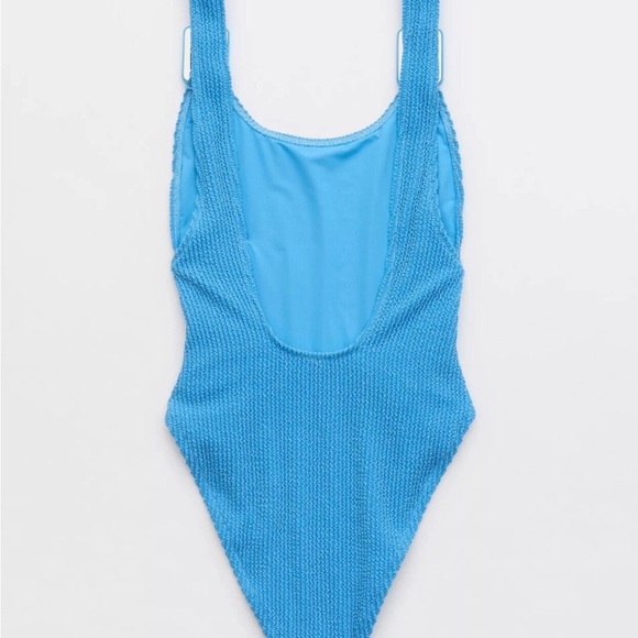 Aerie Shimmery Crinkle Birthday Scoop Cheekiest One Piece Swimsuit NWT - Picture 3 of 6